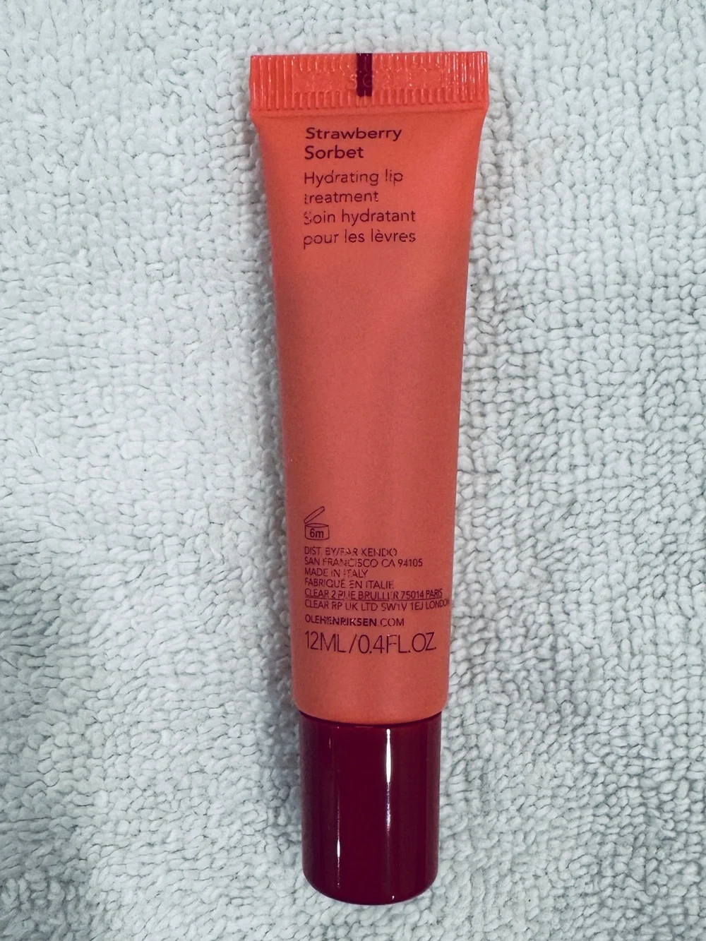 OLEHENRIKSEN Pout Preserve Peptide Lip Treatment in Strawberry Sorbet 12ml NEW